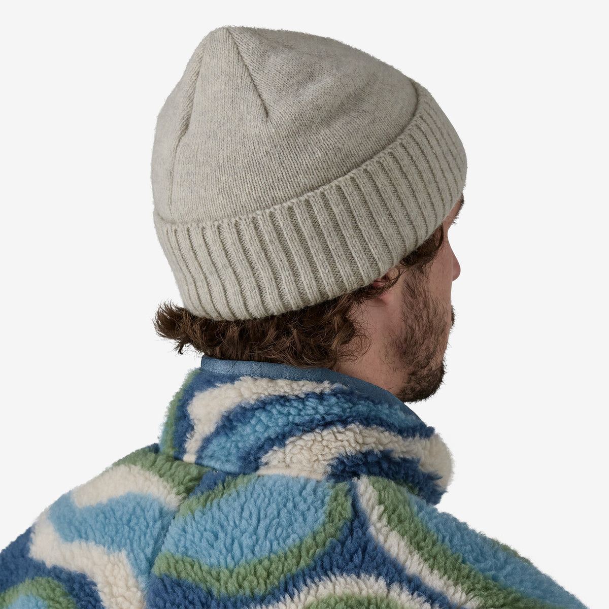 Patagonia - Brodeo Beanie - OG Legacy Label: Crisp Grey  Haven Surf