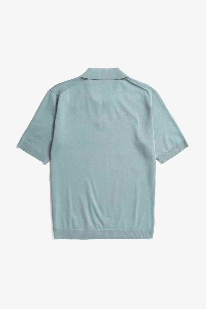 Norse Projects - Leif Cotton Linen Polo - Greyish Blue