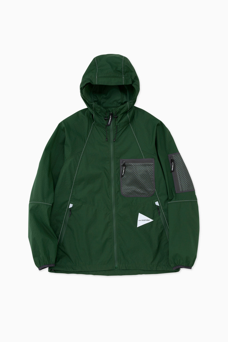 and wander - Breath Rip Hoodie - Green