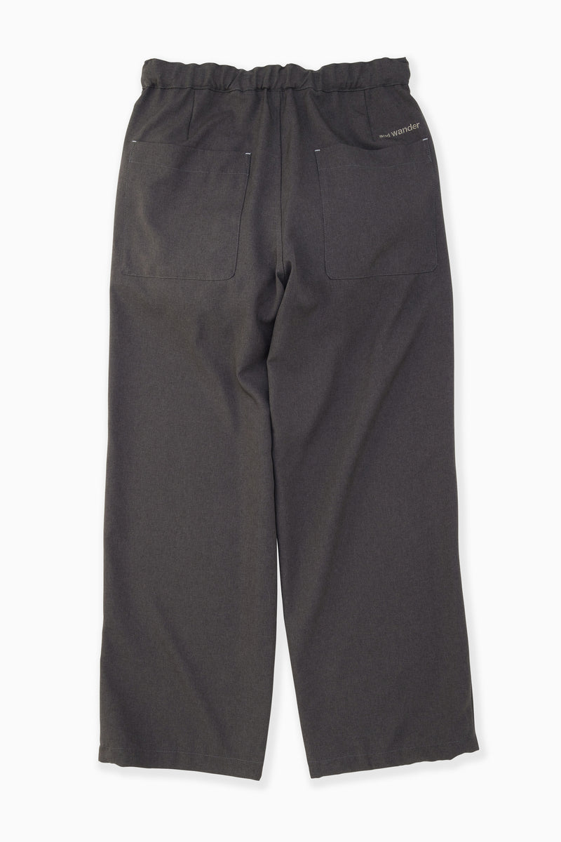 パンツ and wander PE melange twill wide pants and wander - PE Melange Twill Wide Pants - Gray – Haven Surf