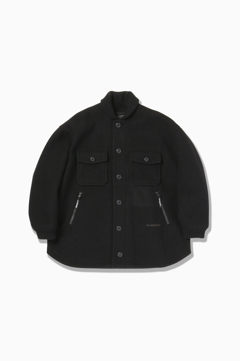 and wander - Wool Shaggy Jacket Long - Black – Haven Surf