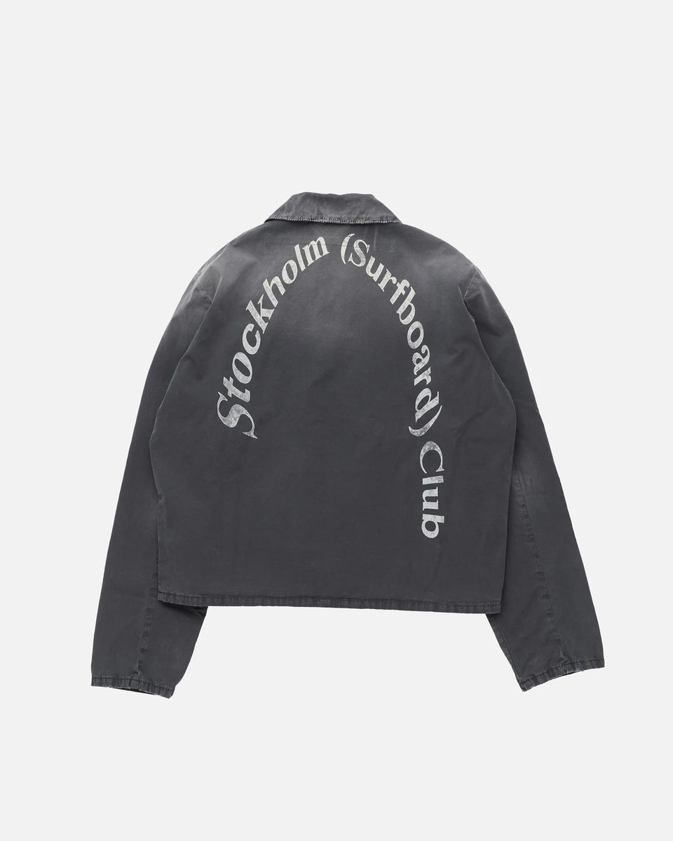 Stockholm Surfboard Club Cotton Logo Jacket in Black with a
