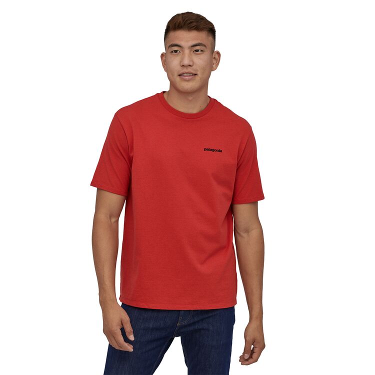 Patagonia - M's P-6 Logo Responsibili-Tee - Fire Red – Haven Surf
