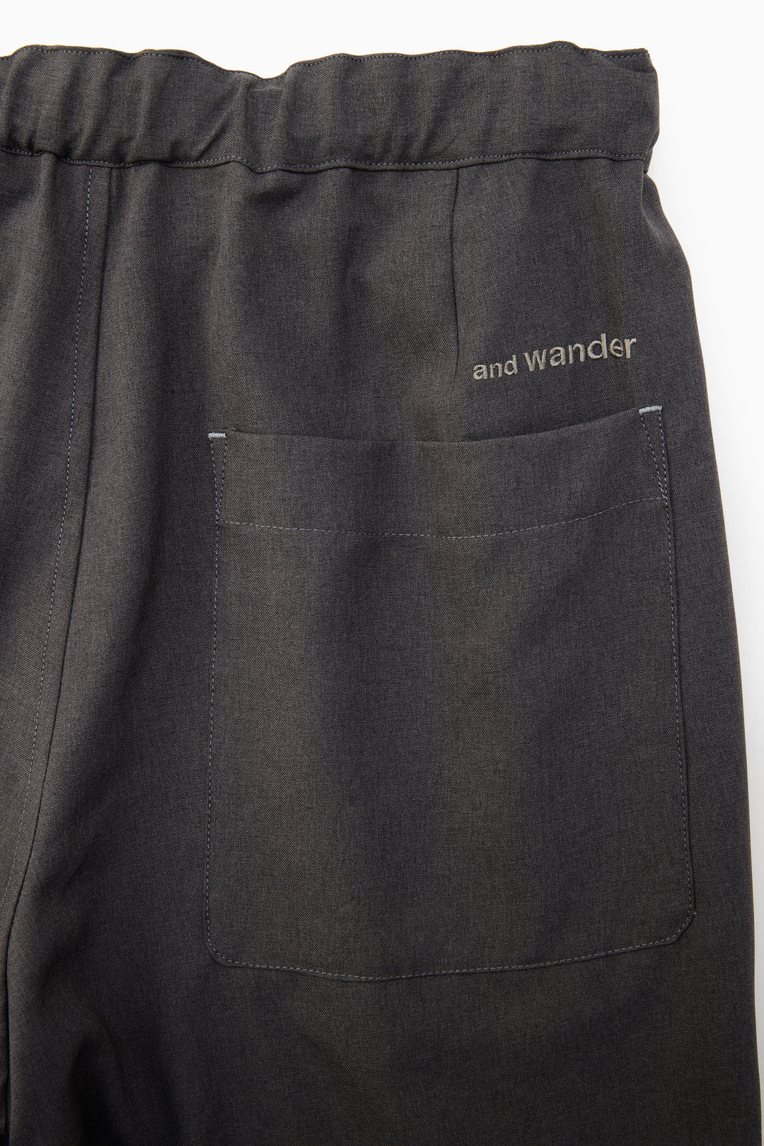 パンツ and wander PE melange twill wide pants and wander - PE Melange Twill Wide Pants - Gray – Haven Surf