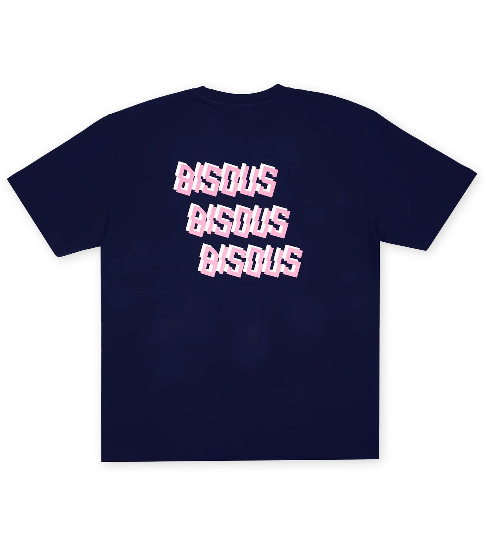 Mens Tshirt Shirt Bisous Bisous Skateboards Bisous X3 T-Shirt Navy