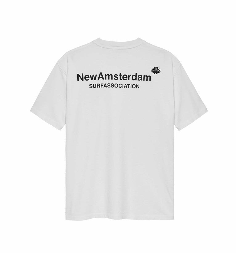 New Amsterdam Surf Association - Logo Tee - White/Black