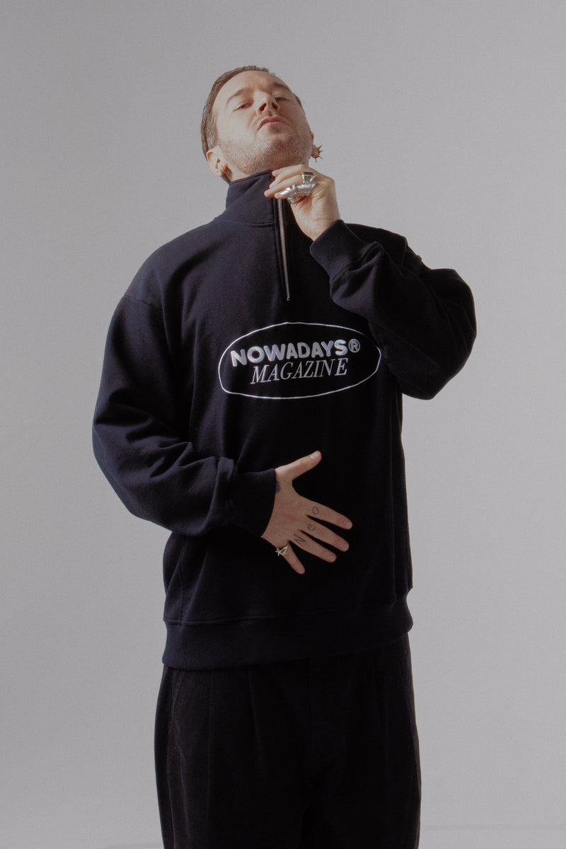 Nowadays Magazine - Nowadays Mag Logo Halfzip - Black – Haven Surf